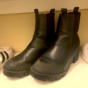 ASOS Black Lug Sole Chelsea Boots